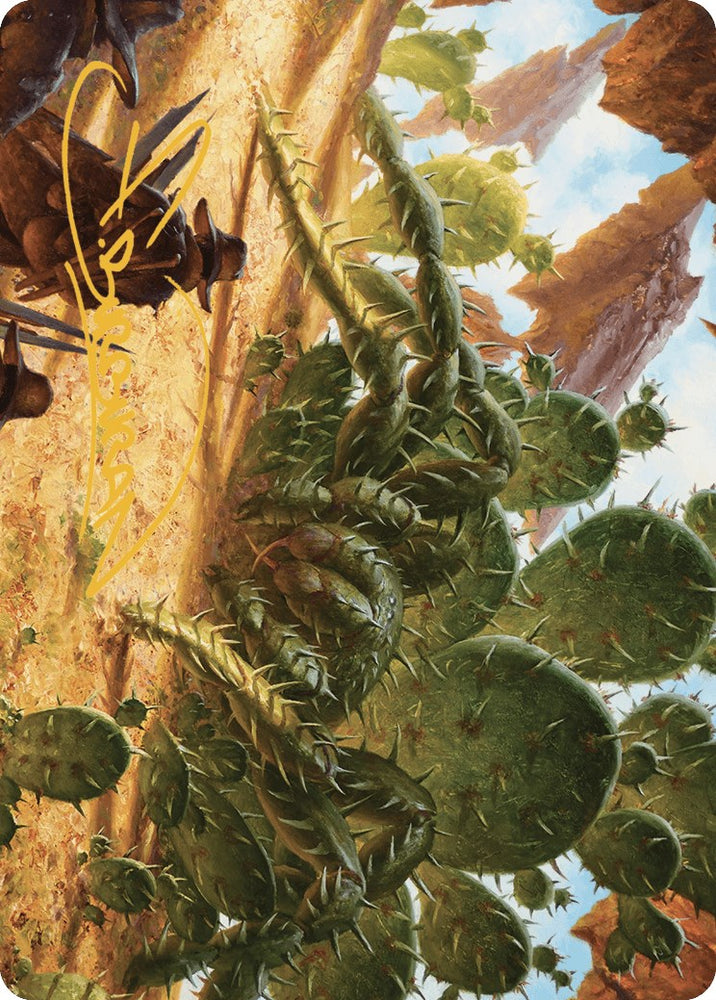 Magic | Cactarantula Art Card (Gold-Stamped Signature) [Outlaws of Thunder Junction Art Series] | The Nerd Merchant