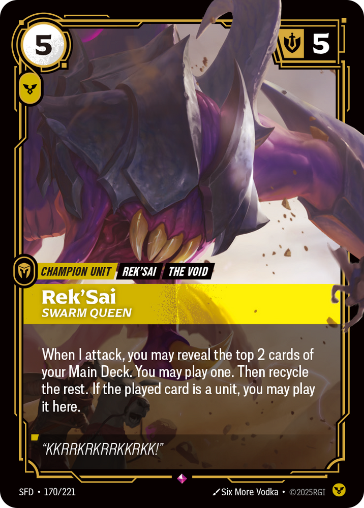 Rek'Sai, Swarm Queen (Foil) - Spiritforged #170