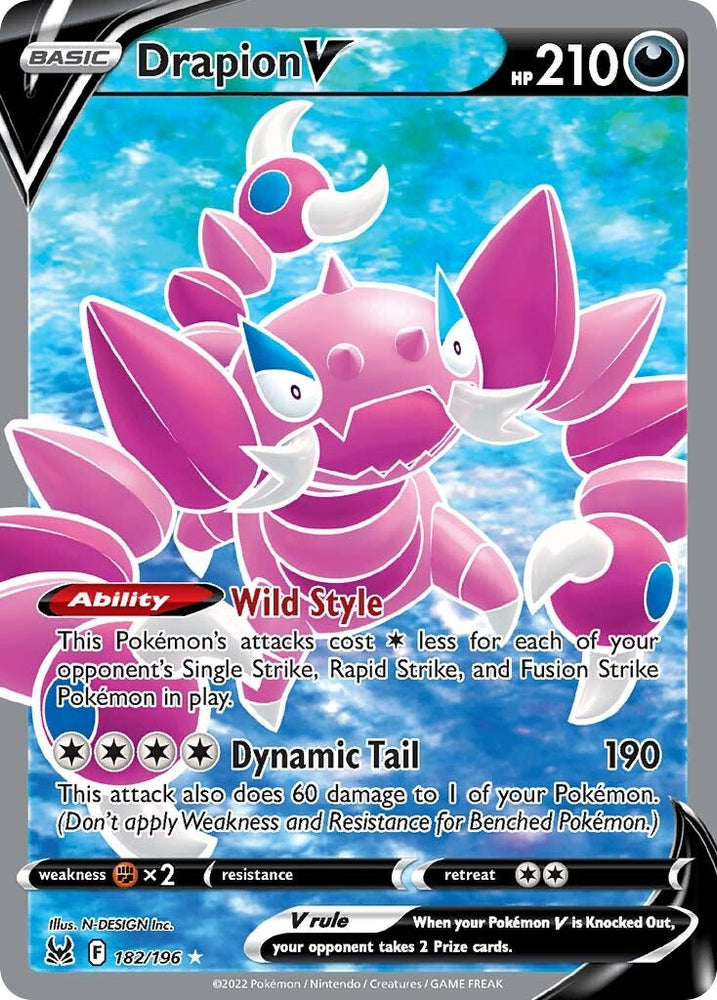 Pokemon | Drapion V (182/196) [Sword & Shield: Lost Origin] | The Nerd Merchant
