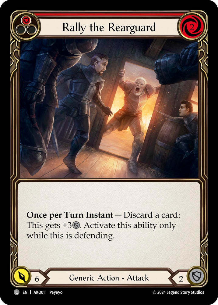 Flesh and Blood TCG | Rally the Rearguard (Red) [AKO011] (Armory Deck: Kayo) | The Nerd Merchant