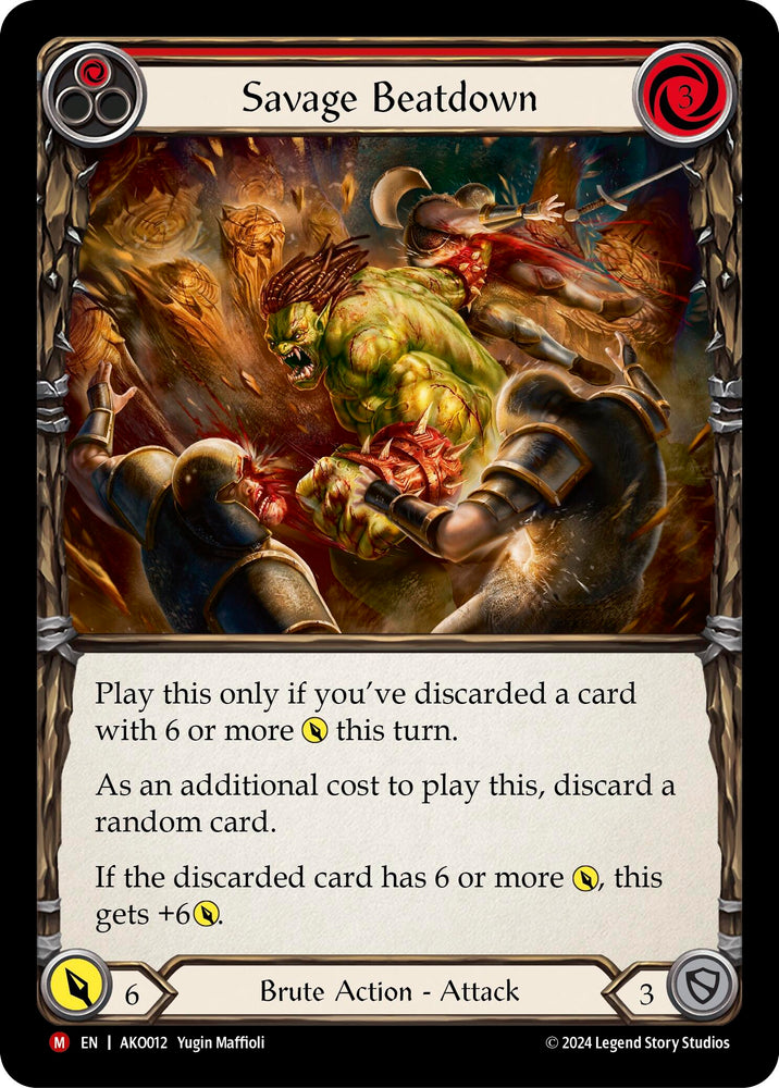 Flesh and Blood TCG | Savage Beatdown [AKO012] (Armory Deck: Kayo) | The Nerd Merchant