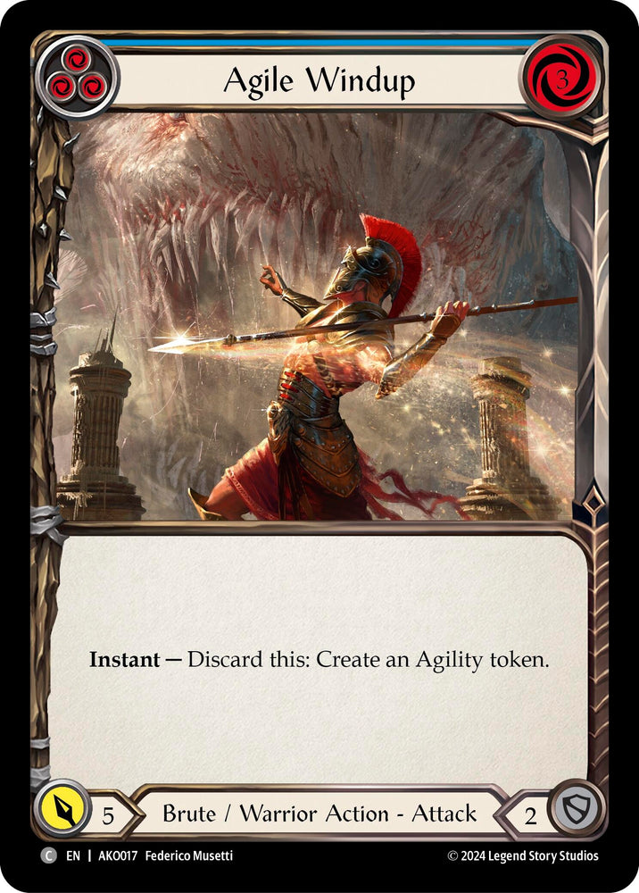 Flesh and Blood TCG | Agile Windup (Blue) [AKO017] (Armory Deck: Kayo) | The Nerd Merchant
