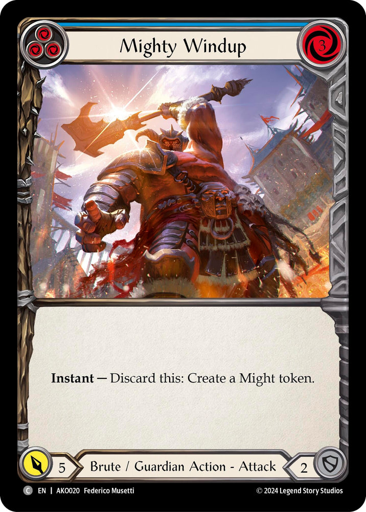Flesh and Blood TCG | Mighty Windup (Blue) [AKO020] (Armory Deck: Kayo) | The Nerd Merchant