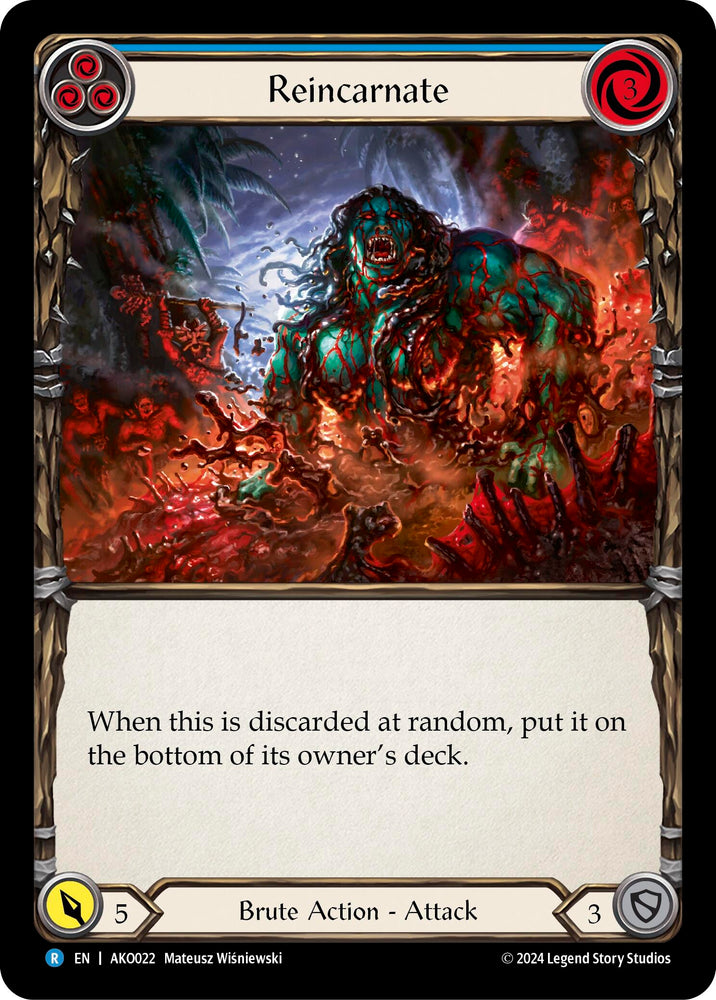 Flesh and Blood TCG | Reincarnate (Blue) [AKO022] (Armory Deck: Kayo) | The Nerd Merchant