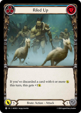 Flesh and Blood TCG | Riled Up (Blue) [AKO023] (Armory Deck: Kayo) | The Nerd Merchant