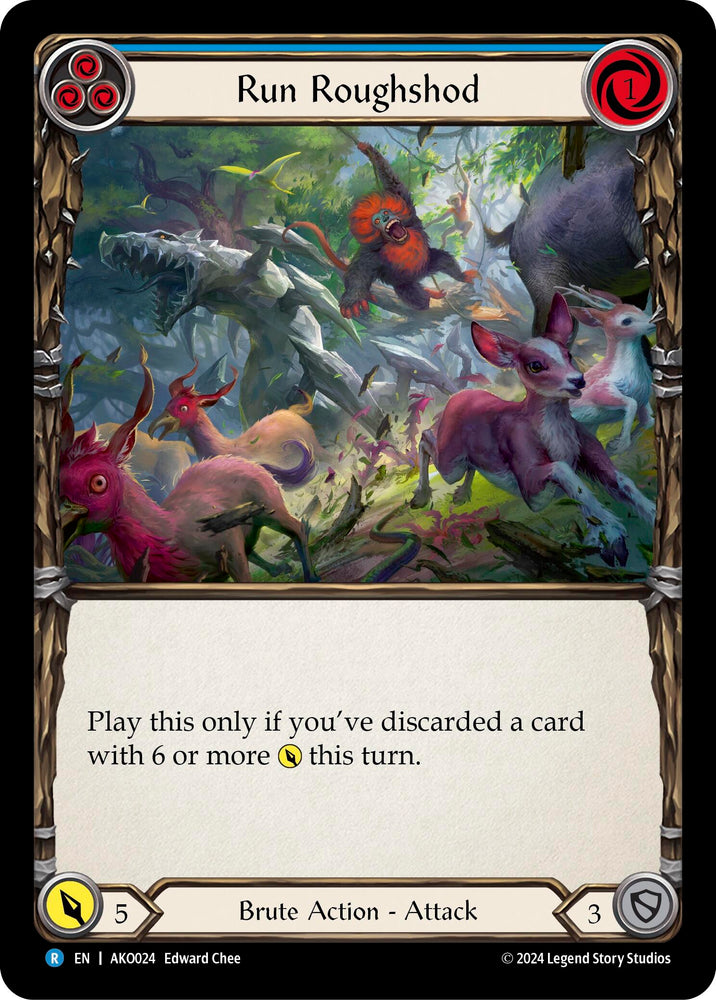 Flesh and Blood TCG | Run Roughshod [AKO024] (Armory Deck: Kayo)  Rainbow Foil | The Nerd Merchant