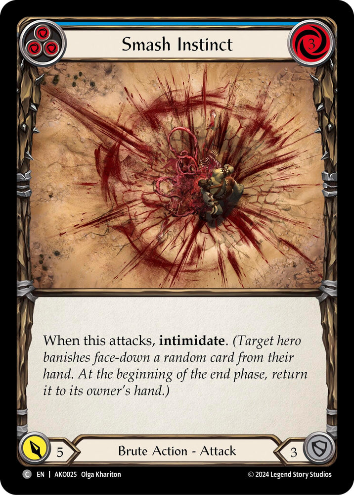 Flesh and Blood TCG | Smash Instinct (Blue) [AKO025] (Armory Deck: Kayo) | The Nerd Merchant