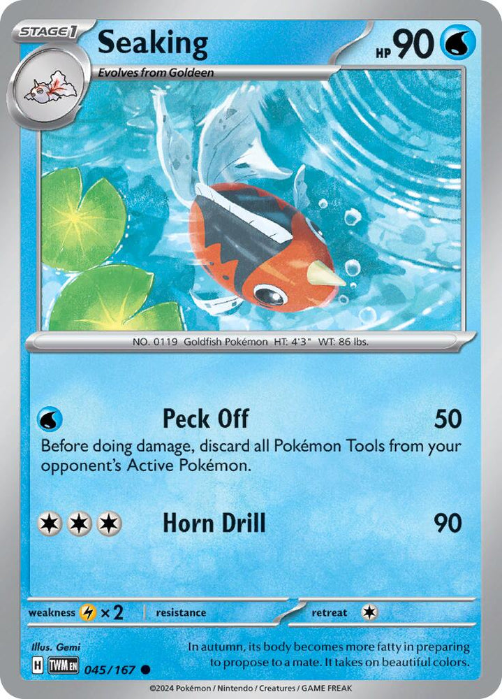Pokemon | Seaking (045/167) [Scarlet & Violet: Twilight Masquerade] | The Nerd Merchant