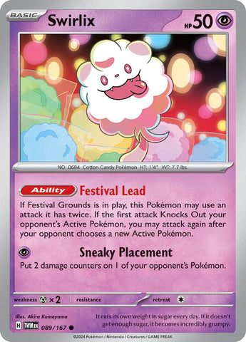 Pokemon | Swirlix (089/167) [Scarlet & Violet: Twilight Masquerade] | The Nerd Merchant