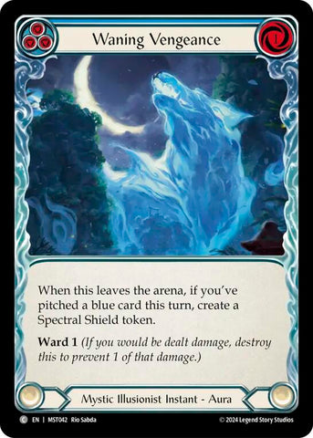 Flesh and Blood TCG | Waning Vengeance (Blue) [MST042] (Part the Mistveil)  Rainbow Foil | The Nerd Merchant