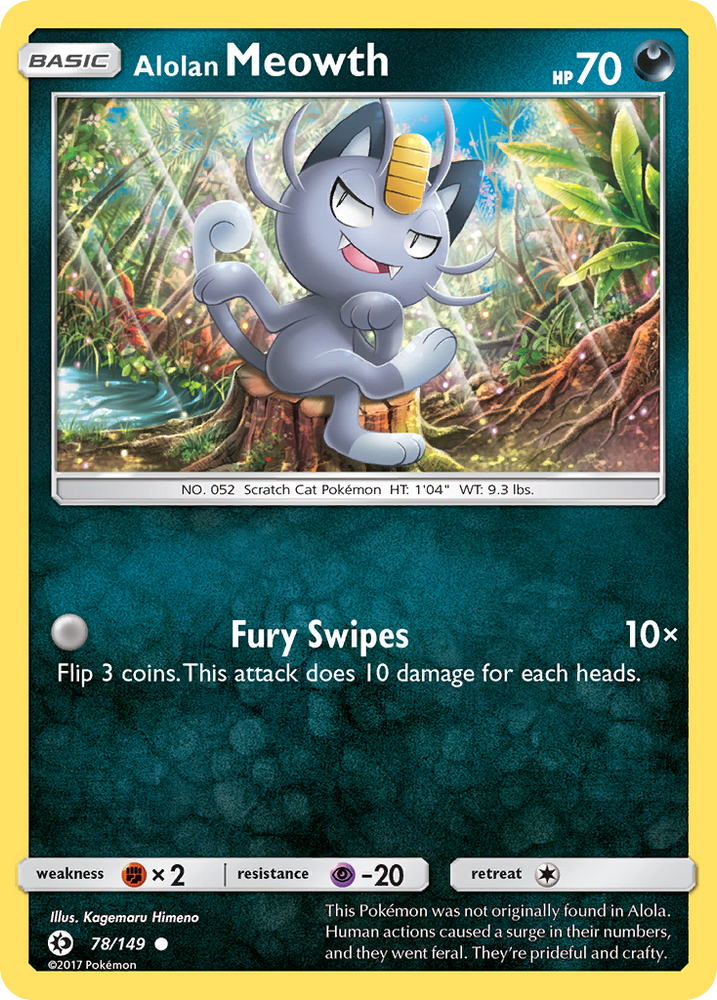 Pokemon | Alolan Meowth (78/149) [Sun & Moon: Base Set] | The Nerd Merchant
