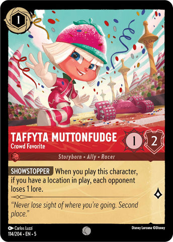 Lorcana | Taffyta Muttonfudge - Crowd Favorite (114/204) [Shimmering Skies] | The Nerd Merchant