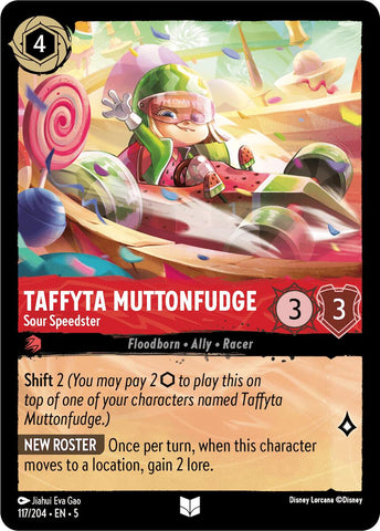 Lorcana | Taffyta Muttonfudge - Sour Speedster (117/204) [Shimmering Skies] | The Nerd Merchant