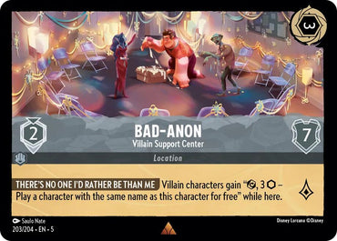 Lorcana | Bad-Anon - Villain Support Center (203/204) [Shimmering Skies] | The Nerd Merchant