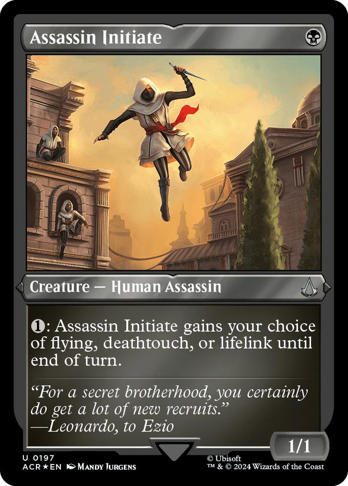 Magic | Assassin Initiate (Foil Etched) [Assassin's Creed] | The Nerd Merchant