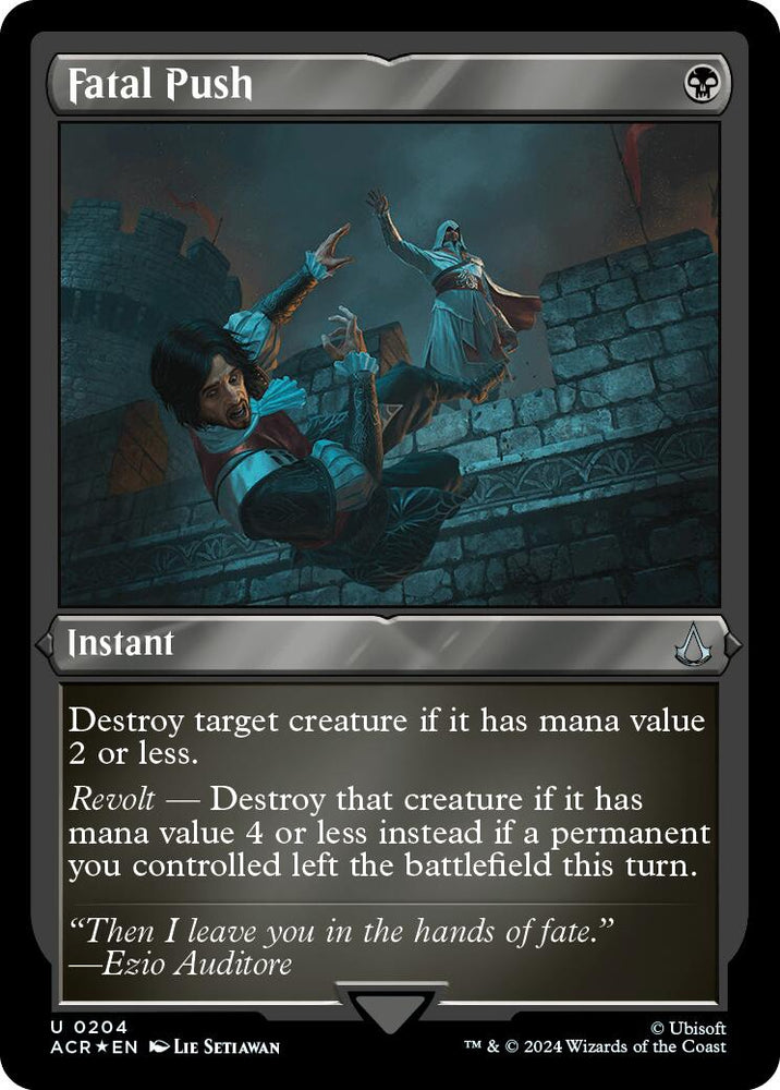 Magic | Fatal Push (Foil Etched) [Assassin's Creed] | The Nerd Merchant