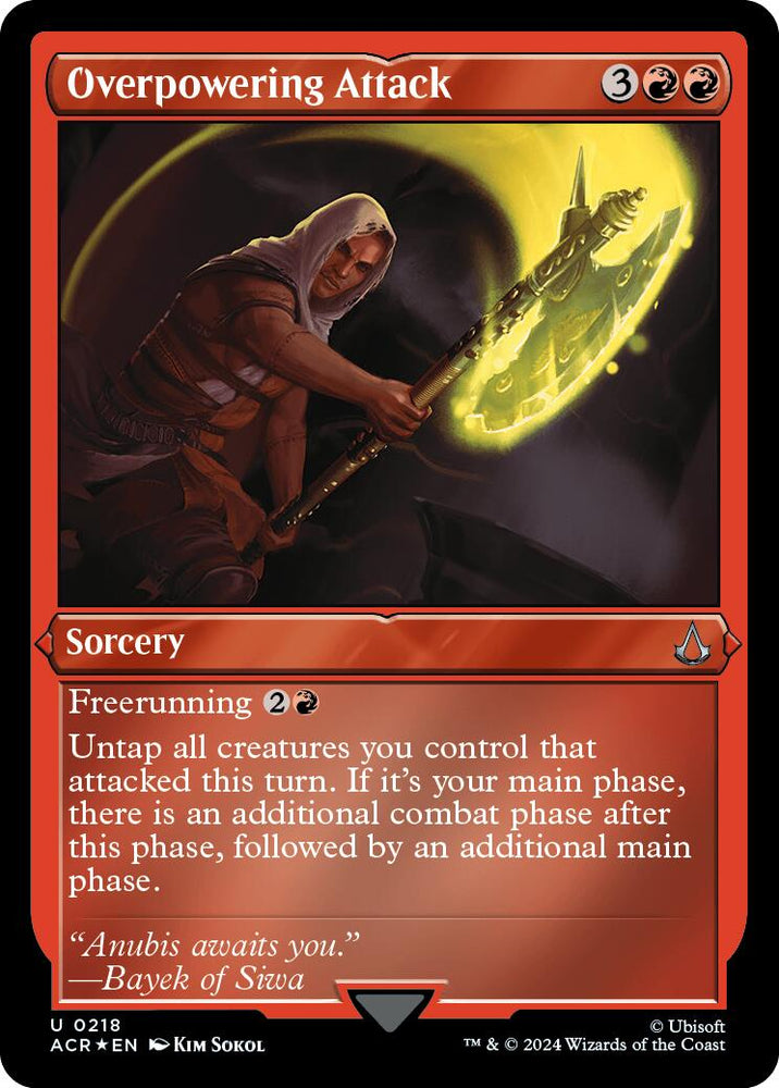 Magic | Overpowering attack (Foil Etched) [Assassin's Creed] | The Nerd Merchant