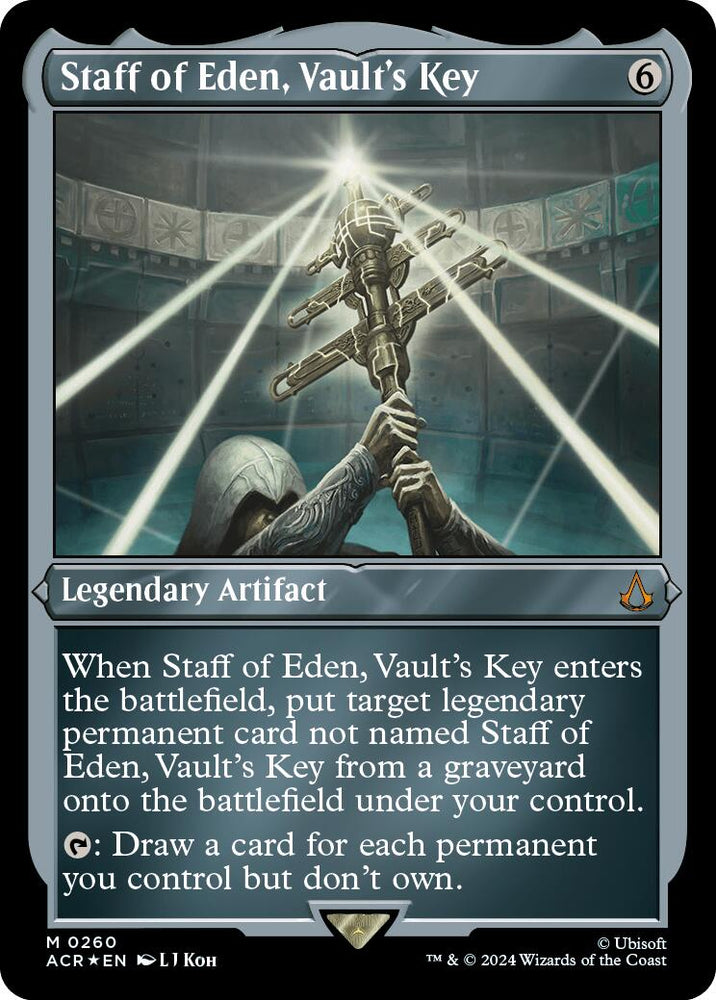 Magic | Staff of Eden, Vault's Key (Foil Etched) [Assassin's Creed] | The Nerd Merchant