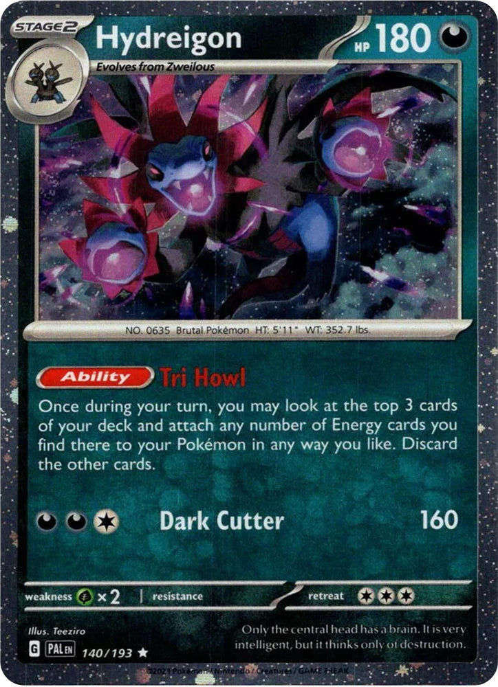 Pokemon | Hydreigon (140/193) (Cosmo Holo) [Scarlet & Violet: Paldea Evolved] | The Nerd Merchant