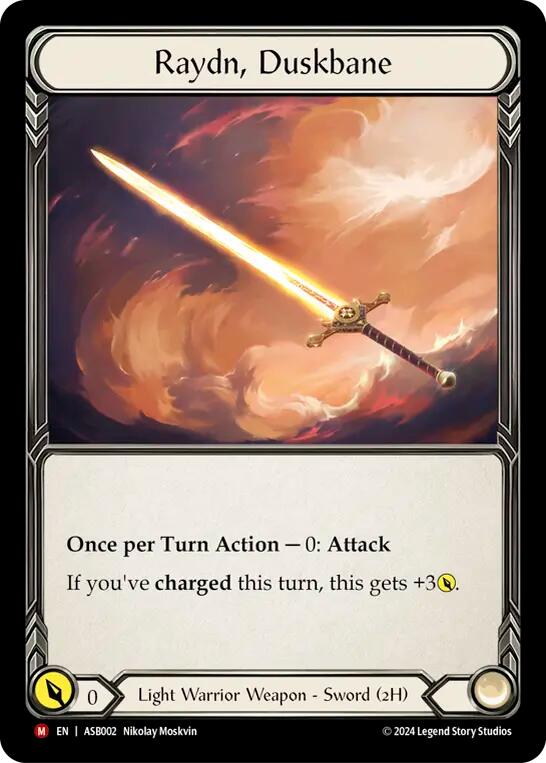 Flesh and Blood TCG | Raydn, Duskbane [ASB002] (Armory Deck: Boltyn) | The Nerd Merchant