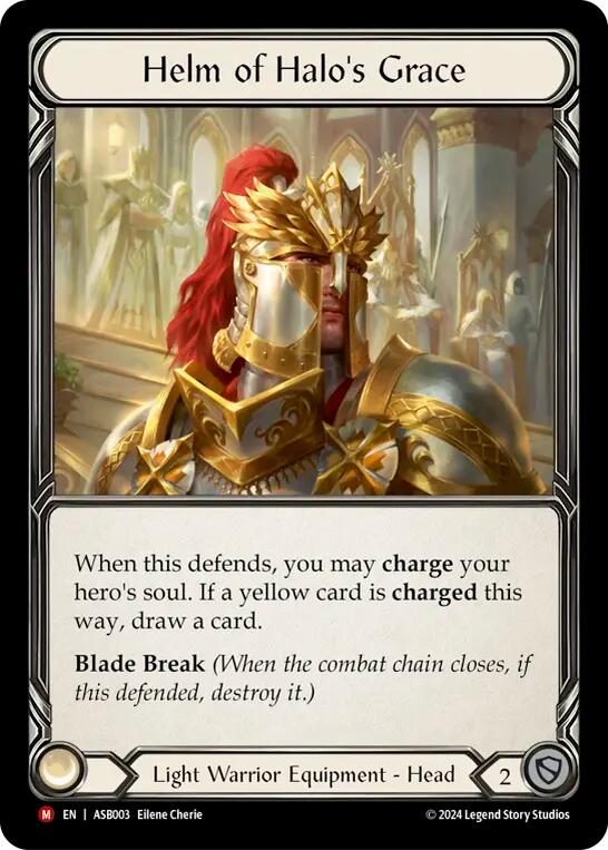 Flesh and Blood TCG | Helm of Halo's Grace [ASB003] (Armory Deck: Boltyn)  Rainbow Foil | The Nerd Merchant