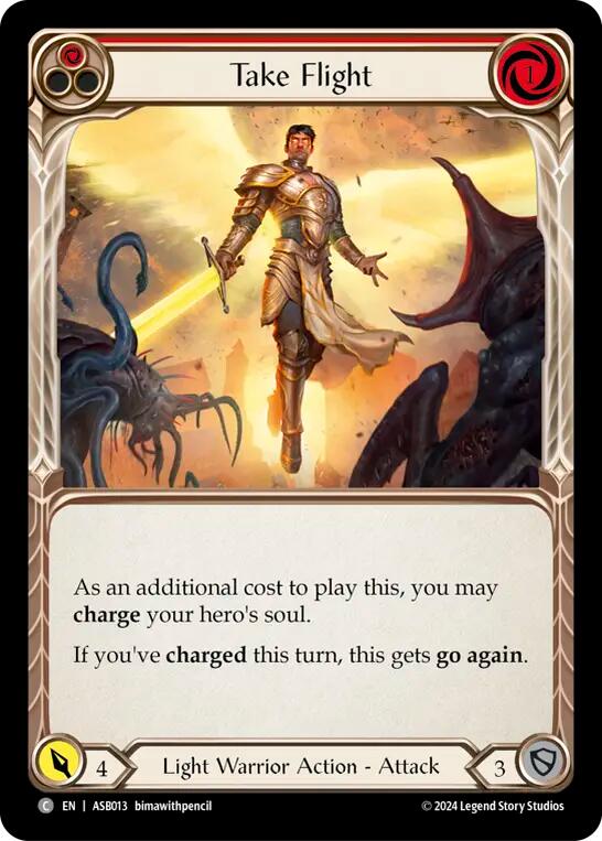 Flesh and Blood TCG | Take Flight (Red) [ASB013] (Armory Deck: Boltyn) | The Nerd Merchant