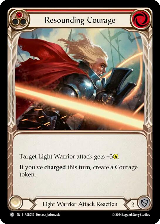 Flesh and Blood TCG | Resounding Courage (Red) [ASB015] (Armory Deck: Boltyn) | The Nerd Merchant