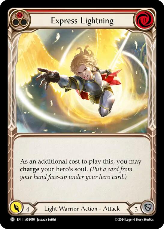 Flesh and Blood TCG | Express Lightning (Red) [ASB010] (Armory Deck: Boltyn) | The Nerd Merchant