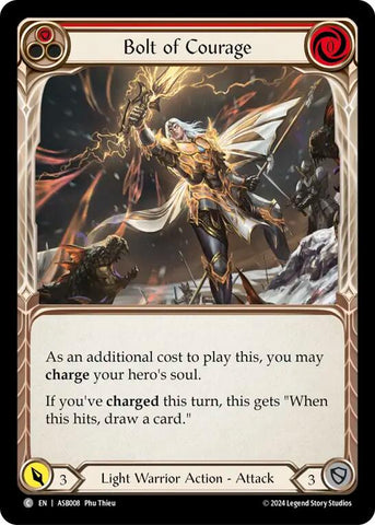 Flesh and Blood TCG | Bolt of Courage (Red) [ASB008] (Armory Deck: Boltyn) | The Nerd Merchant