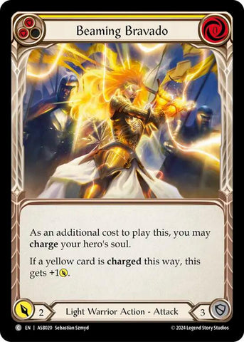 Flesh and Blood TCG | Beaming Bravado (Yellow) [ASB020] (Armory Deck: Boltyn) | The Nerd Merchant