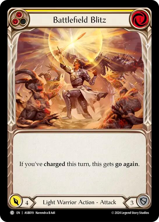 Flesh and Blood TCG | Battlefield Blitz (Yellow) [ASB019] (Armory Deck: Boltyn) | The Nerd Merchant