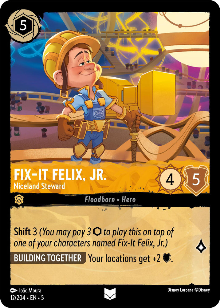 Lorcana | Fix-It Felix, Jr. - Niceland Steward (12/204) [Shimmering Skies] | The Nerd Merchant