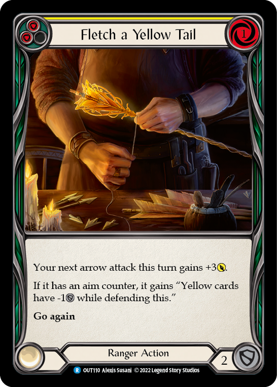 Flesh and Blood TCG | Fletch a Yellow Tail (Yellow) [OUT110] (Outsiders) | The Nerd Merchant