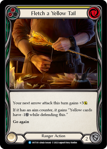 Flesh and Blood TCG | Fletch a Yellow Tail (Yellow) [OUT110] (Outsiders) | The Nerd Merchant