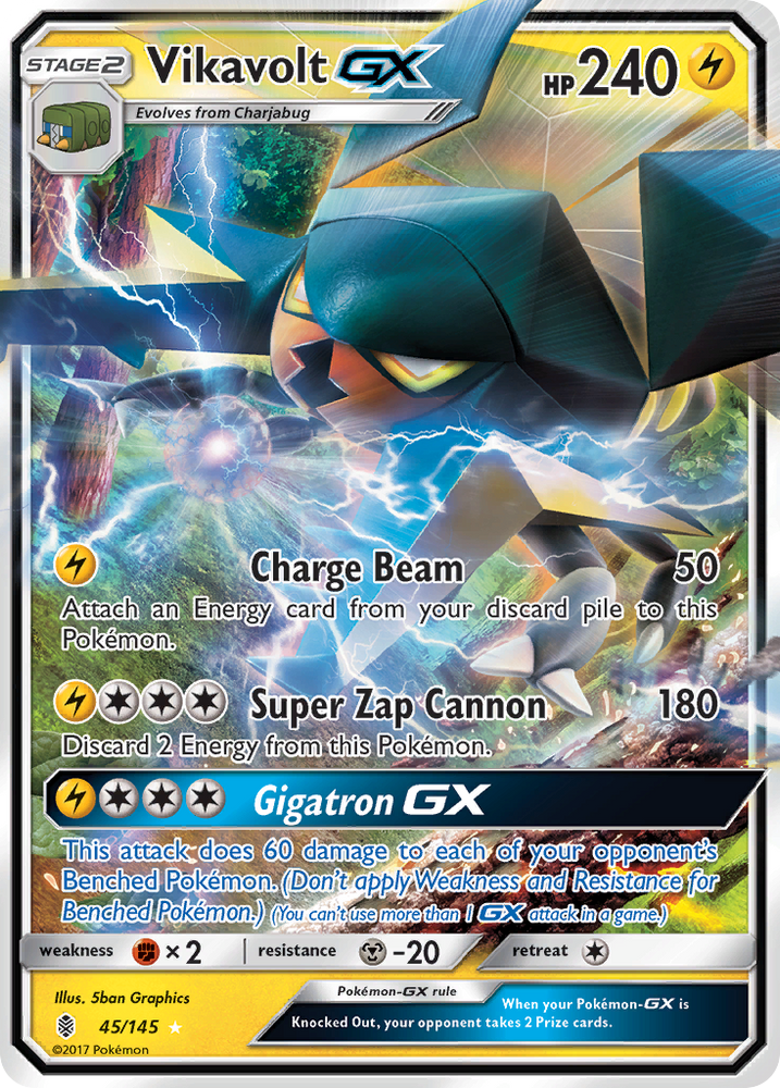 Pokemon | Vikavolt GX (45/145) [Sun & Moon: Guardians Rising] | The Nerd Merchant