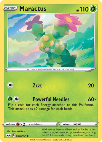 Pokemon | Maractus (007/202) [Sword & Shield: Base Set] | The Nerd Merchant