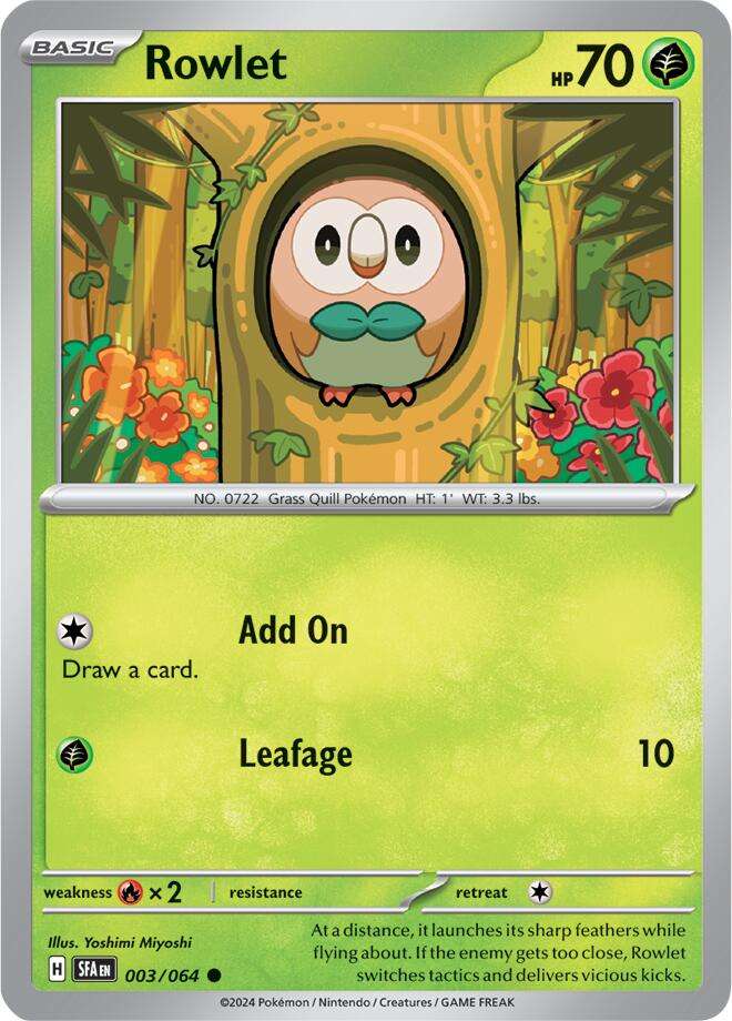 Pokemon | Rowlet (003/064) [Scarlet & Violet: Shrouded Fable] | The Nerd Merchant