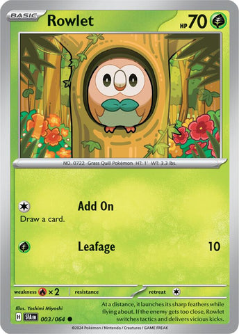 Pokemon | Rowlet (003/064) [Scarlet & Violet: Shrouded Fable] | The Nerd Merchant