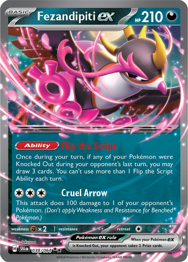 Pokemon | Fezandipiti ex (038/064) [Scarlet & Violet: Shrouded Fable] | The Nerd Merchant