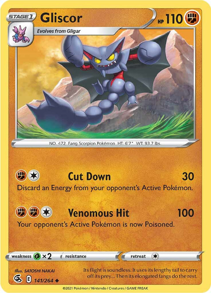 Pokemon | Gliscor (141/264) [Sword & Shield: Fusion Strike] | The Nerd Merchant