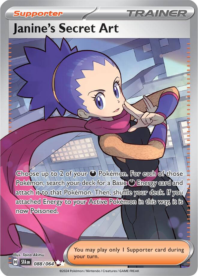 Pokemon | Janine's Secret Art (088/064) [Scarlet & Violet: Shrouded Fable] | The Nerd Merchant