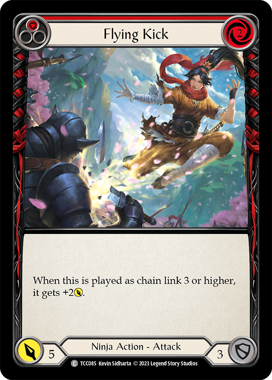 Flesh and Blood TCG | Flying Kick (Red) [TCC085] (Round the Table: TCC x LSS) | The Nerd Merchant