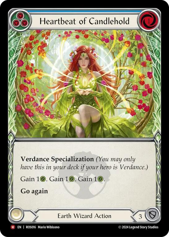 Flesh and Blood TCG | Heartbeat of Candlehold [ROS016] (Rosetta)  Rainbow Foil | The Nerd Merchant