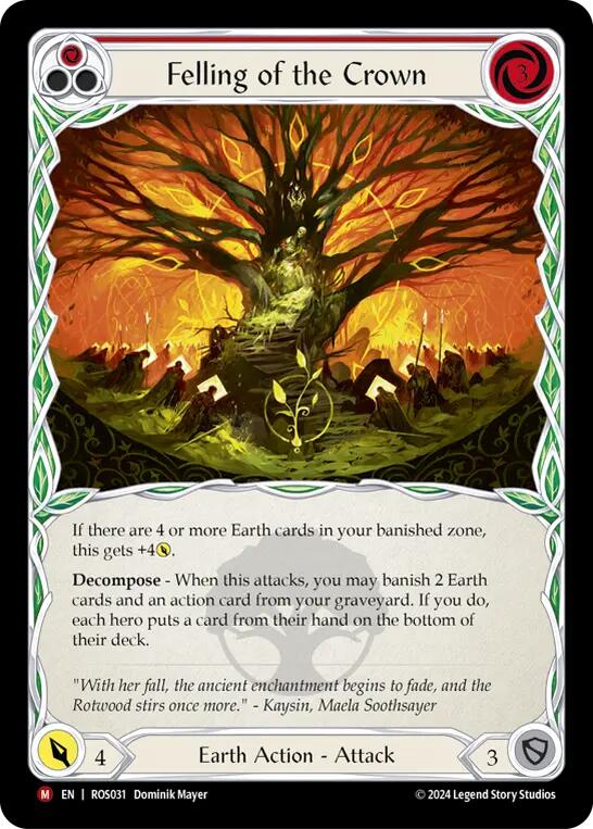 Flesh and Blood TCG | Felling of the Crown [ROS031] (Rosetta) | The Nerd Merchant