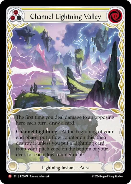 Flesh and Blood TCG | Channel Lightning Valley [ROS077] (Rosetta)  Rainbow Foil | The Nerd Merchant