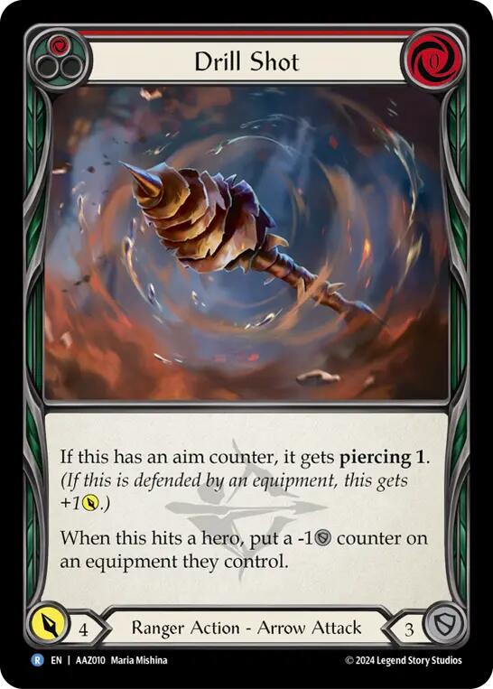 Flesh and Blood TCG | Drill Shot (Red) [AAZ010] (Armory Deck: Azalea) | The Nerd Merchant