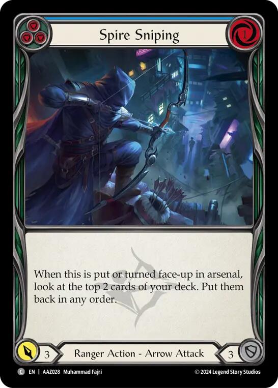 Flesh and Blood TCG | Spire Sniping (Blue) [AAZ028] (Armory Deck: Azalea) | The Nerd Merchant