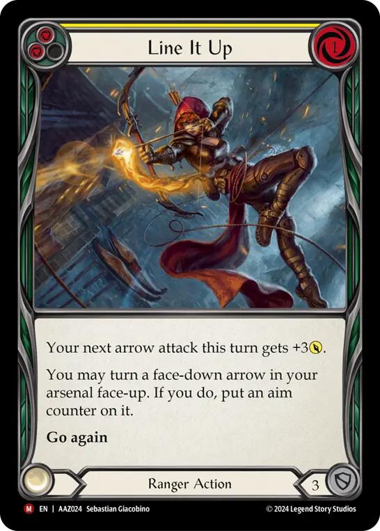 Flesh and Blood TCG | Line It Up [AAZ024] (Armory Deck: Azalea)  Rainbow Foil | The Nerd Merchant
