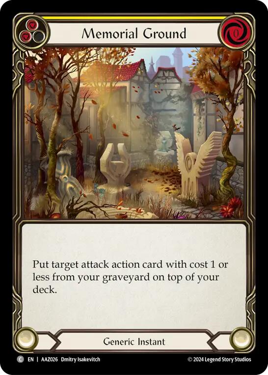 Flesh and Blood TCG | Memorial Ground [AAZ026] (Armory Deck: Azalea) | The Nerd Merchant