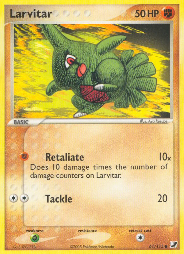 Pokemon | Larvitar (61/115) [EX: Unseen Forces] | The Nerd Merchant
